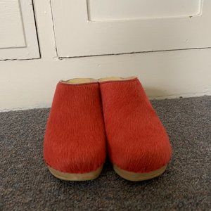 No. 6 New School Wedge Clog - Salmon Pink - Size 7